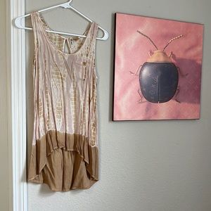 Japna tie dye tank. Brown Pink and tan. Like brand new. Size M